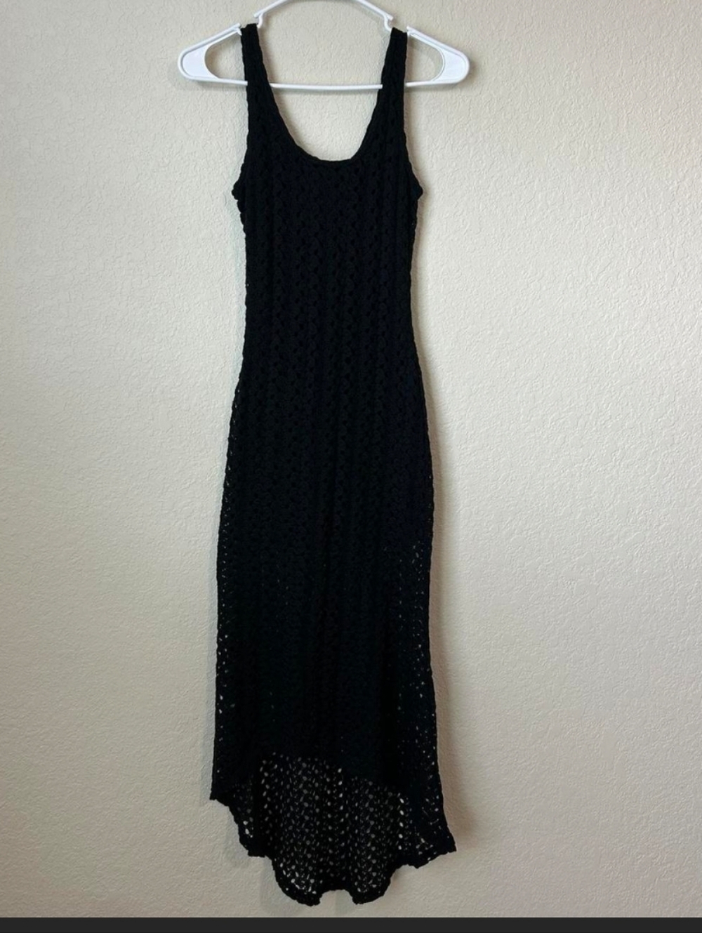 Xhilaration Black Crochet Maxi Dress Size XS/TP
